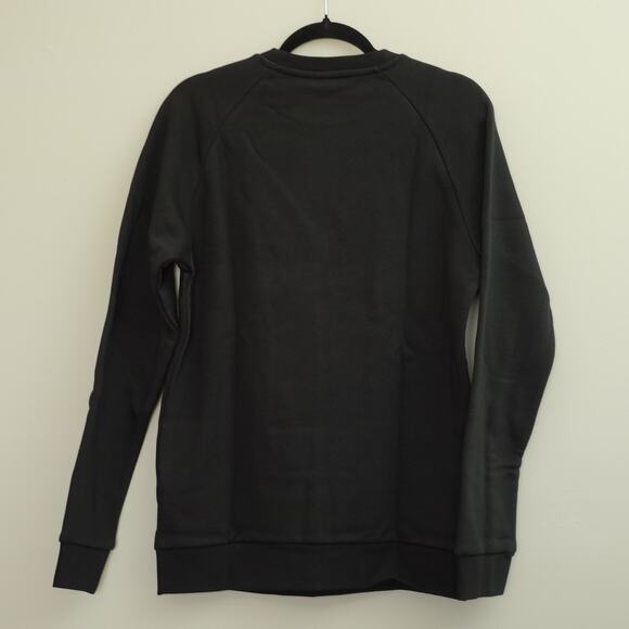NWT Adidas Originals Sweater Essential Fleece Crew Pullover Black Size Unisex S - Picture 2 of 7